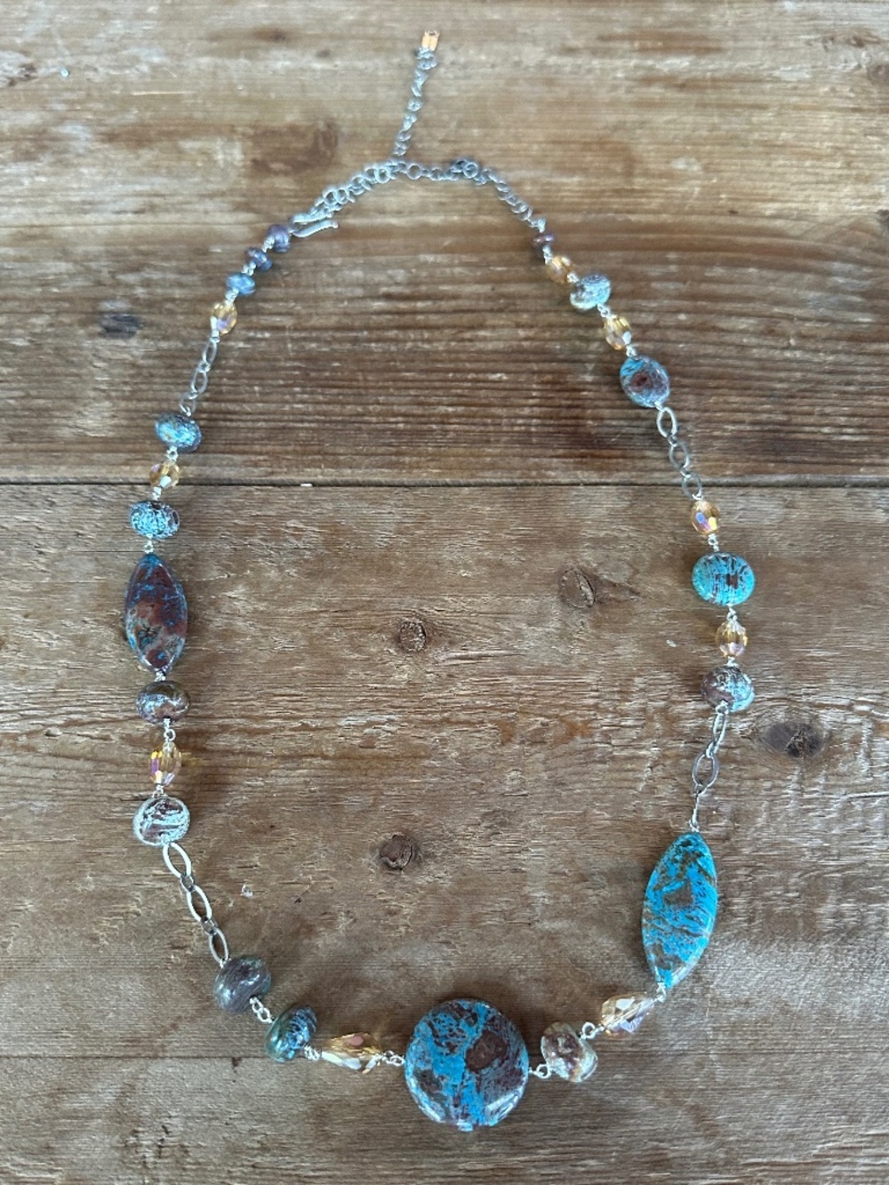 ✨ Boho-Chic Imperial Jasper Statement Necklace - Picture 11 of 15